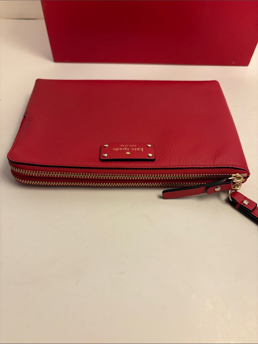 kate spade Red Leather Wristlet with Detachable Strap - Picture 3 of 11